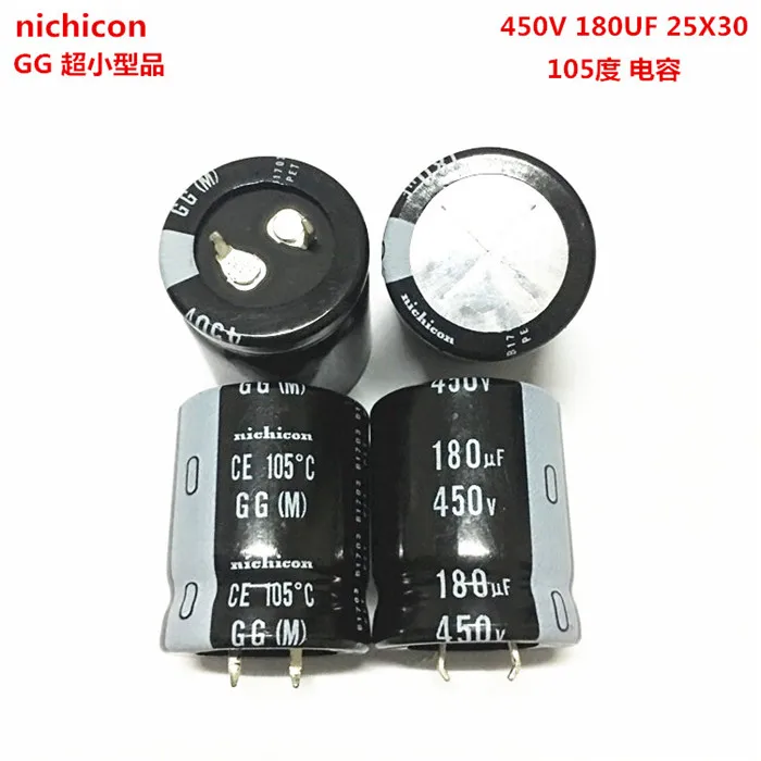 2 шт./10 шт. 180 мкФ 450v Nichicon GG 25x30 мм 450V180uF подключаемый блок питания конденсатор с