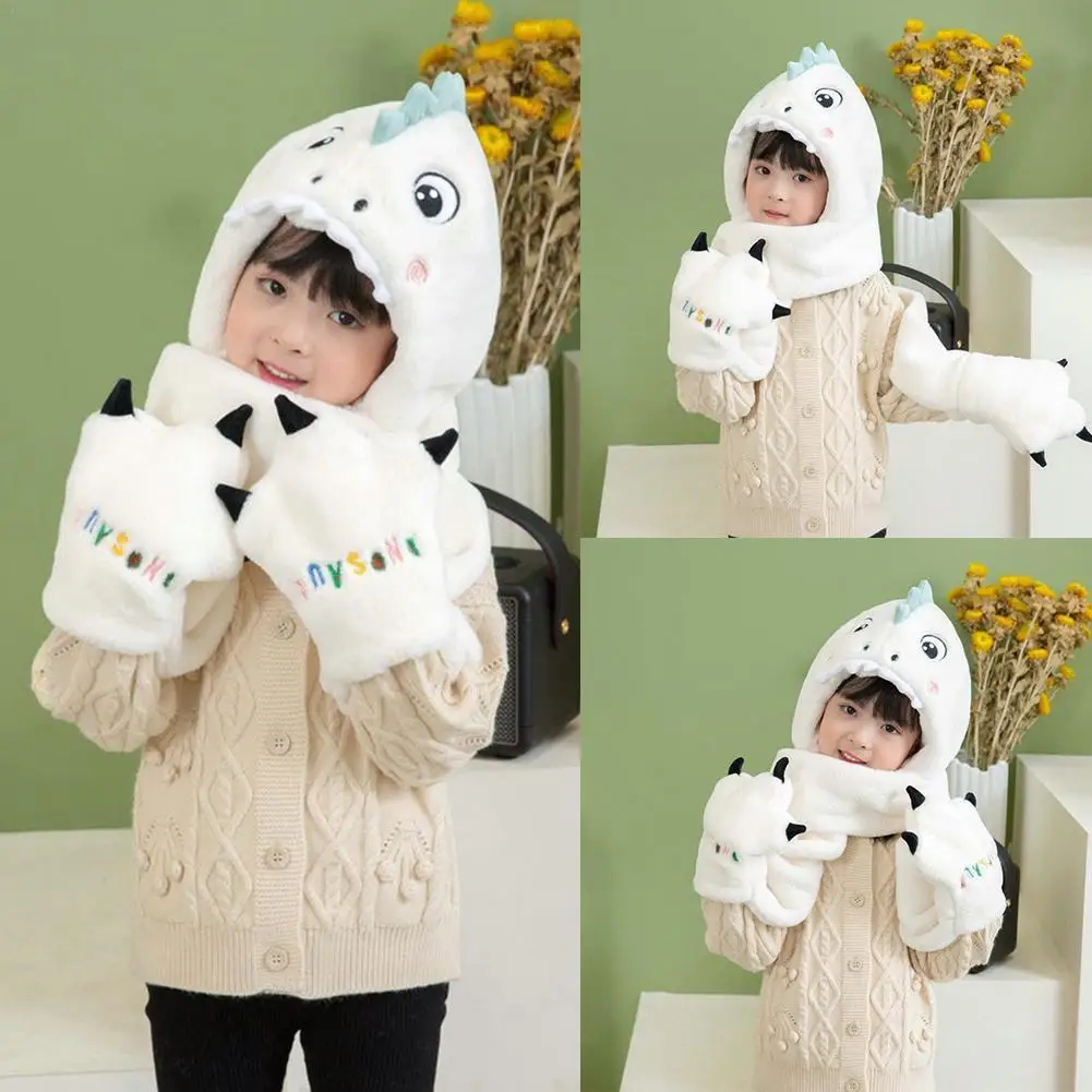 Dinosaur Hat Scarf Set Fashion Children Thicken Warm Winter Men And Women Baby Ear Caps Three-piece One-piece
Dinosaur Hat Scarf Set Fashion Children Thicken Warm Winter Men And Women Baby Ear Caps Three-piece One-piece