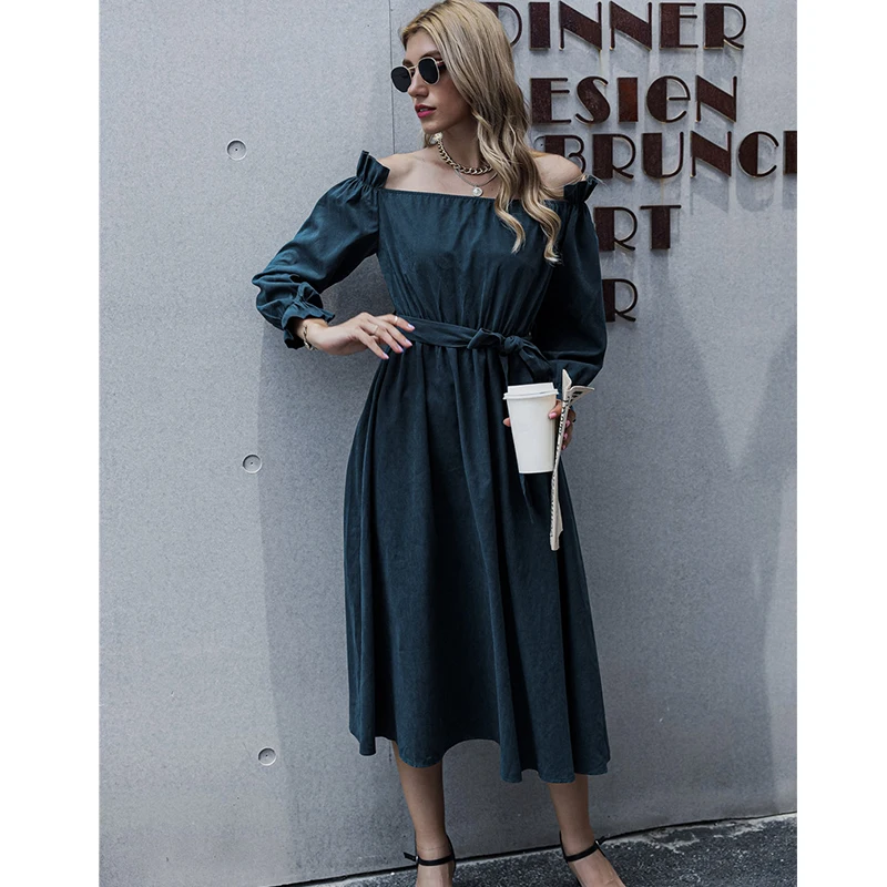 2020 Sexy Slash Neck Elegant Dress Female Natural Solid Dress Hot Sale Women Maxi Dress Autumn Party Long Dress Office Lady Y29
2020 Sexy Slash Neck Elegant Dress Female Natural Solid Dress Hot Sale Women Maxi Dress Autumn Party Long Dress Office Lady Y29