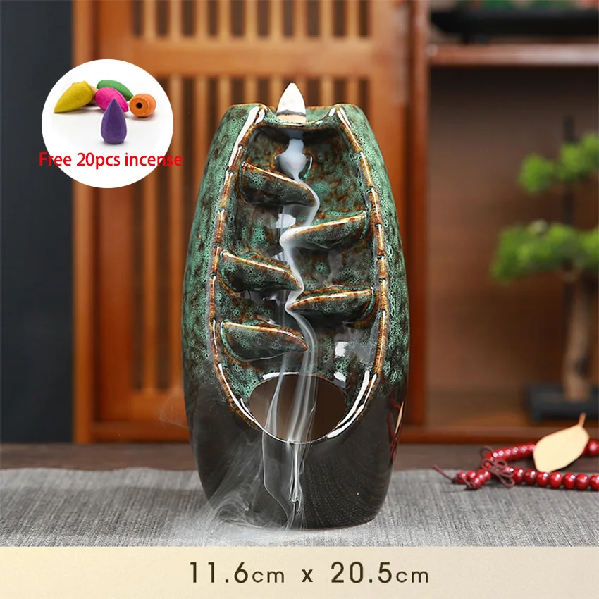 Ceramic Waterfall Backflow Incense Burner Censer Holder Meditation Crafts Temple Home Room Decoration Gifts Zen Ornaments
Ceramic Waterfall Backflow Incense Burner Censer Holder Meditation Crafts Temple Home Room Decoration Gifts Zen Ornaments