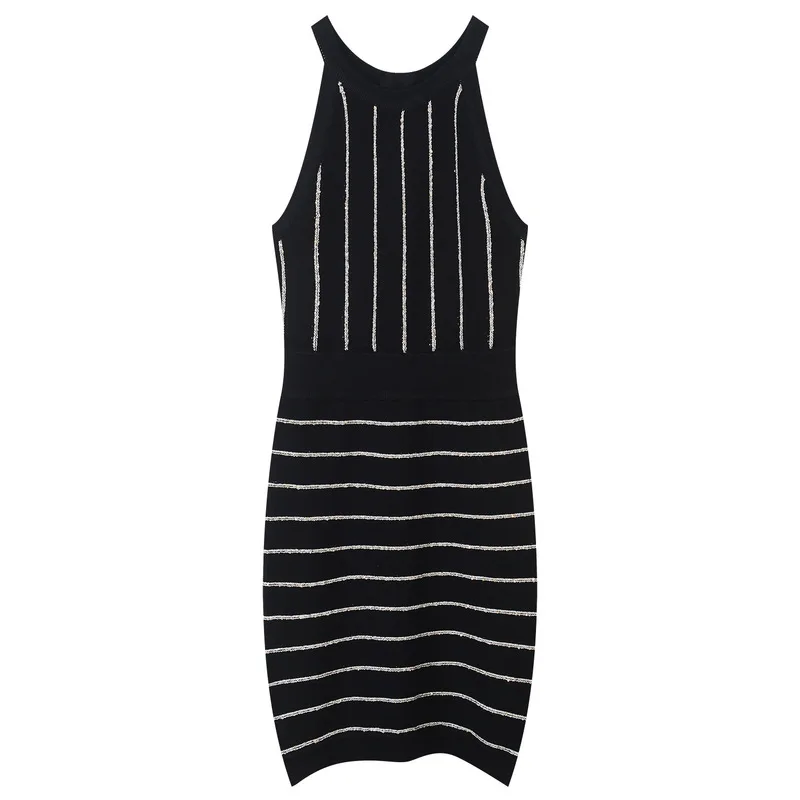 2020 летнее женское сексуальное облегающее трикотажное платье-карандаш с лямкой на шее Дизайнерское черное мини-платье без рукавов в белую п...
2020 летнее женское сексуальное облегающее трикотажное платье-карандаш с лямкой на шее Дизайнерское черное мини-платье без рукавов в белую п...