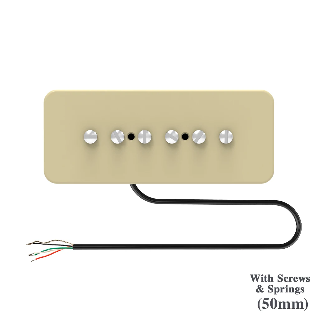 NAOMI Vintage P90 Soap Bar Style Electric Guitar Pickup Neck 50mm Pole Spacing w/ 6pcs Adjustable Screws Cream Cover
NAOMI Vintage P90 Soap Bar Style Electric Guitar Pickup Neck 50mm Pole Spacing w/ 6pcs Adjustable Screws Cream Cover