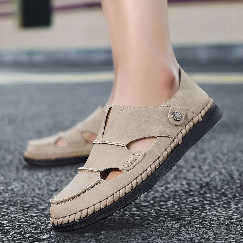 Men Summer sandals Slip On Sandals Leather Sandals For Mens breathable Designer Beach Sneakers Man Rubber Bottom Casual Shoes
Men Summer sandals Slip On Sandals Leather Sandals For Mens breathable Designer Beach Sneakers Man Rubber Bottom Casual Shoes