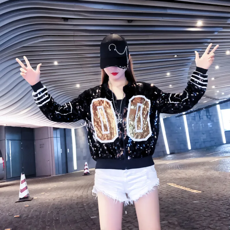 Streetwear Sequin Jacket Hip Hop Loose Vintage Long Sleeve Fashion Zipper Outerwear 2020 Spring and Autumn Cardigan Jacket
Streetwear Sequin Jacket Hip Hop Loose Vintage Long Sleeve Fashion Zipper Outerwear 2020 Spring and Autumn Cardigan Jacket