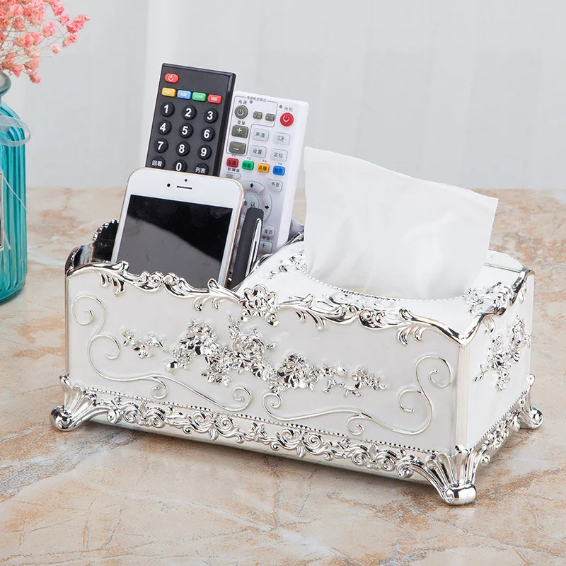 Multifunctional tissue box European creative living room drawer box Desktop remote control storage box Napkin drawer box
Multifunctional tissue box European creative living room drawer box Desktop remote control storage box Napkin drawer box
