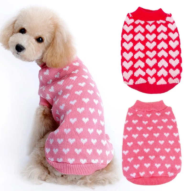 Hearts Dog Pet Sweater Pink Love Heart Jumper Knitting Crochet Cat Puppy Coat Jacket Pet Pullover Warm Clothes
Hearts Dog Pet Sweater Pink Love Heart Jumper Knitting Crochet Cat Puppy Coat Jacket Pet Pullover Warm Clothes