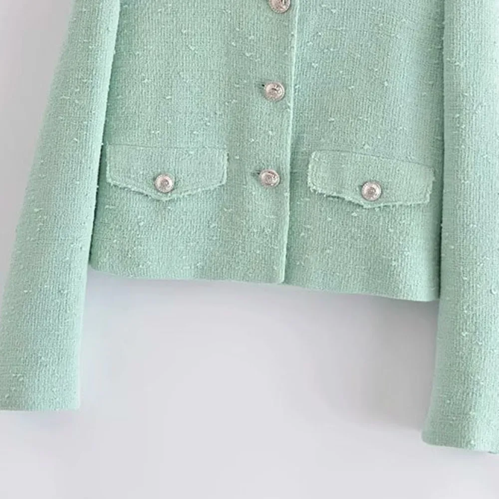 2021 ZA Casual Jacket for Young Women's Fashion Textured Short Lapel Collar Casual Blazer
2021 ZA Casual Jacket for Young Women's Fashion Textured Short Lapel Collar Casual Blazer