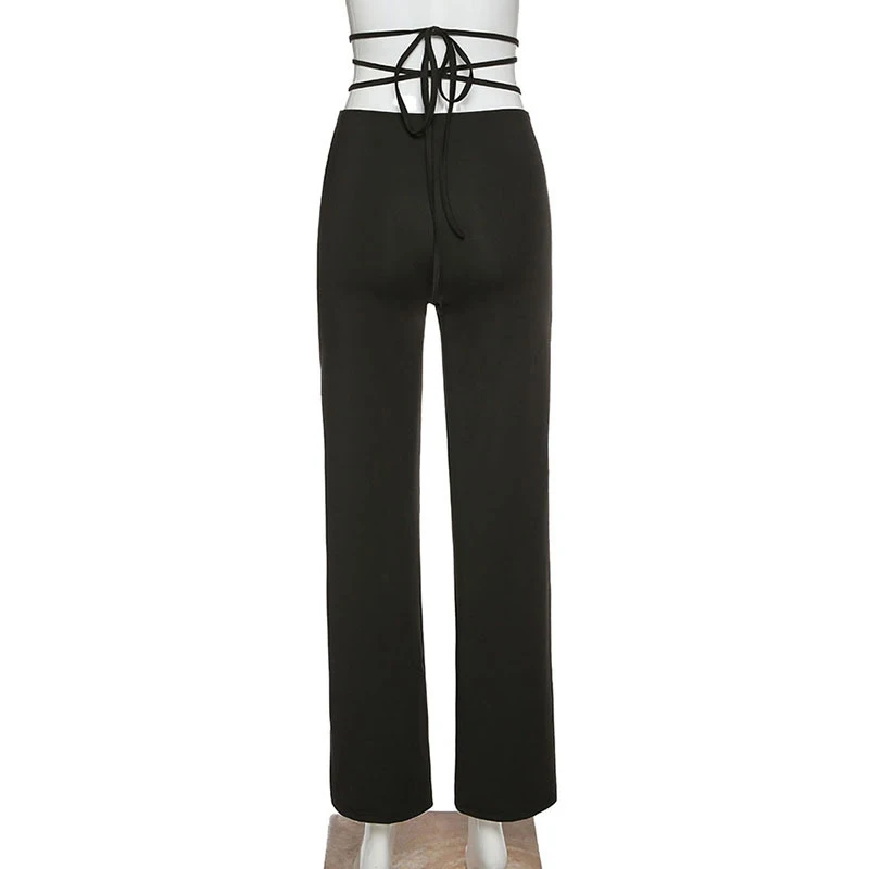 Fashion Bandage Women Straight Pants Solid Elastic High Waist Slim Long Trousers Street Leisure Party Pants
Fashion Bandage Women Straight Pants Solid Elastic High Waist Slim Long Trousers Street Leisure Party Pants