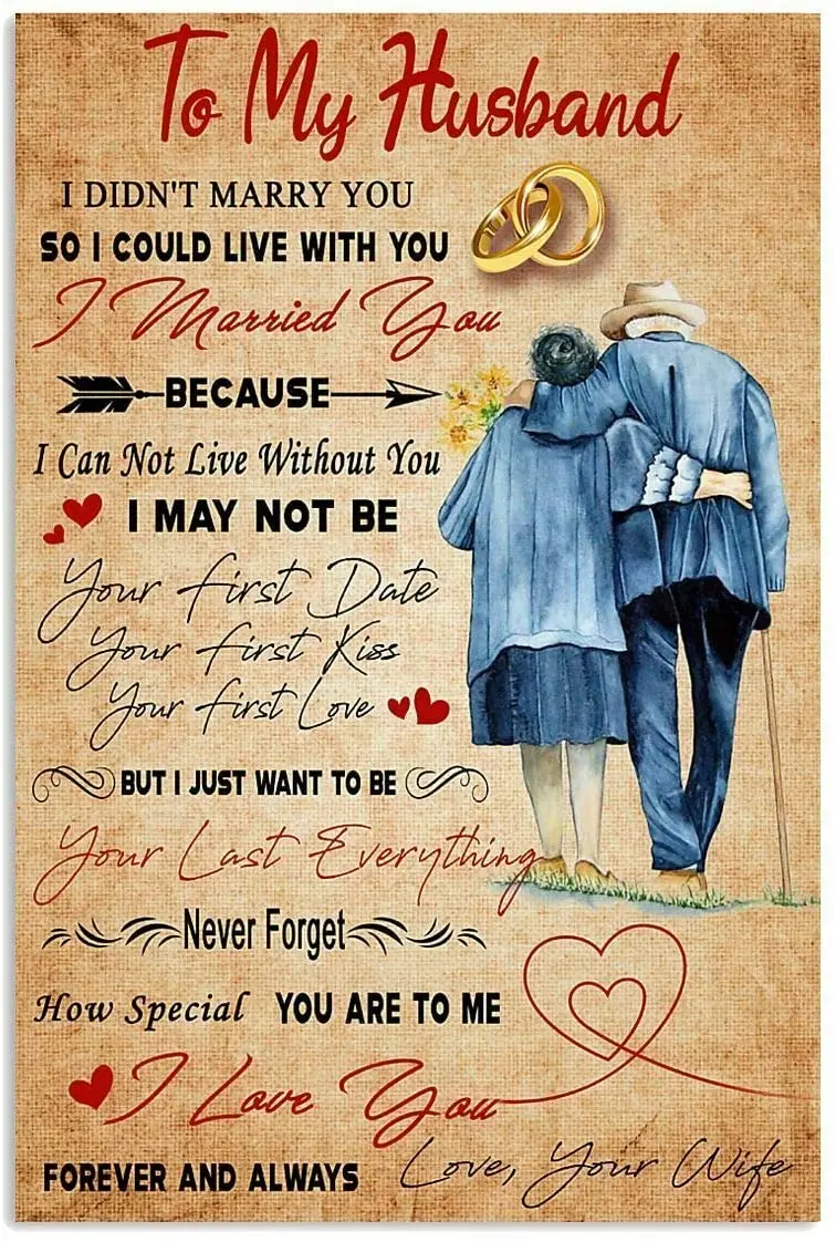 Eeypy Wife to Husband Never Forget How Special You are to Me I Love Poster Tin Sign Iron Painting Home Family Lov
Eeypy Wife to Husband Never Forget How Special You are to Me I Love Poster Tin Sign Iron Painting Home Family Lov