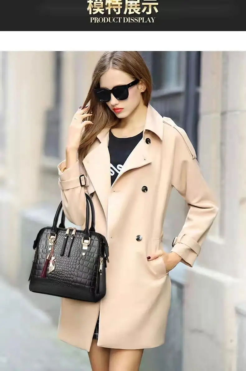 Fashion Crocodile Pattern Handbag Women 2021 New PU Leather Tassel Shoulder Bag Luxury Design Handle Bag Lady Purse sac
Fashion Crocodile Pattern Handbag Women 2021 New PU Leather Tassel Shoulder Bag Luxury Design Handle Bag Lady Purse sac