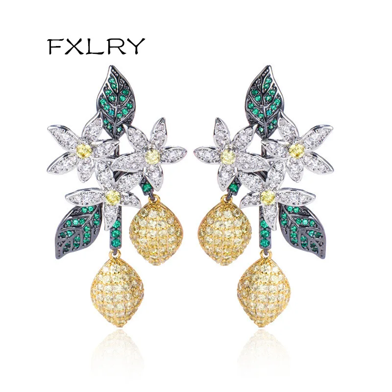 FXLRY Fashion Gorgeous AAA Cubic Zircon Flower Tassel Drop Earrings For Women Bridal Wedding Jewelry
FXLRY Fashion Gorgeous AAA Cubic Zircon Flower Tassel Drop Earrings For Women Bridal Wedding Jewelry