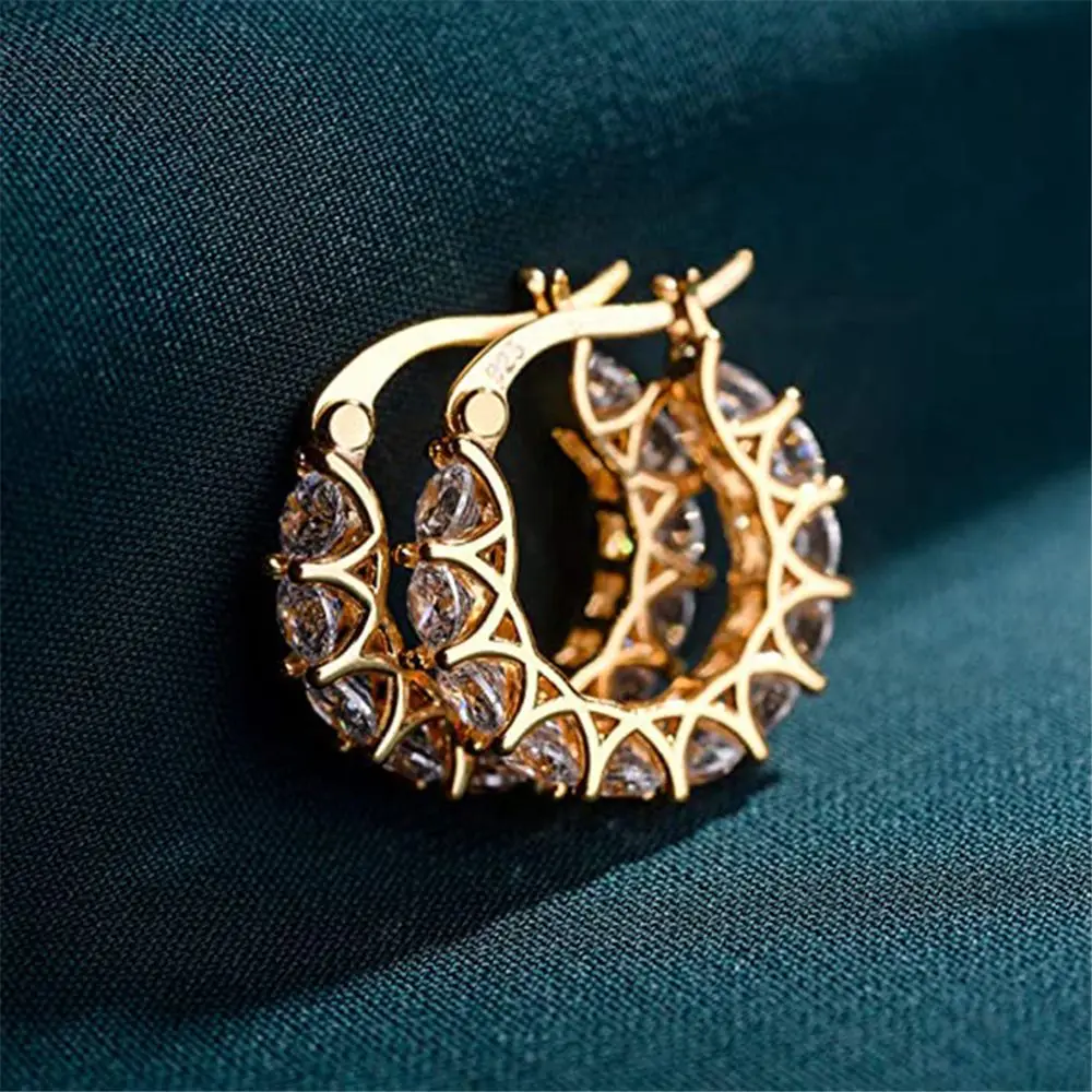 1Pair Cubic Zirconia Women Hoop Earrings Stylish Girl Accessories Party Daily Wearable Fashion Jewelry Round Earrings Drop Ship 
1Pair Cubic Zirconia Women Hoop Earrings Stylish Girl Accessories Party Daily Wearable Fashion Jewelry Round Earrings Drop Ship