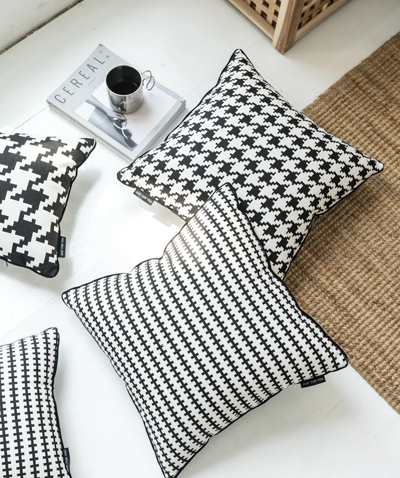 35x55/45x45/55x55cm black white houndstooth cushion cover grid cotton throw pillowcase houndstooth check waist pillow cover
35x55/45x45/55x55cm black white houndstooth cushion cover grid cotton throw pillowcase houndstooth check waist pillow cover