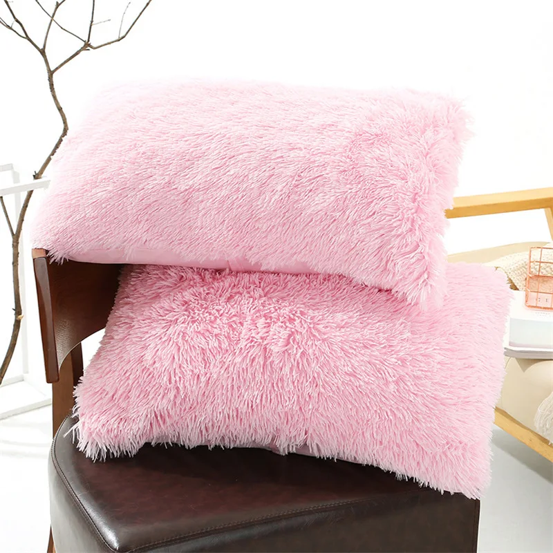 Soft Faux Fur Pillow Cases Fluffy Shaggy Decorative Pillowcase Warm Plush Throw Pillow Cover for Bed Winter Bedding 50x70cm 2pcs 
Soft Faux Fur Pillow Cases Fluffy Shaggy Decorative Pillowcase Warm Plush Throw Pillow Cover for Bed Winter Bedding 50x70cm 2pcs