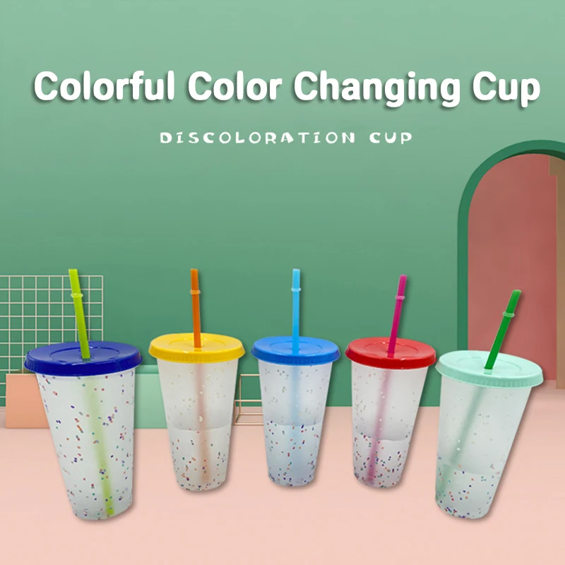 Reusable Water Bottle Temperature Color Changing Confetti Cup With Lid And Straw Plastic Cold Cup Sport Colorful Cold Water
Reusable Water Bottle Temperature Color Changing Confetti Cup With Lid And Straw Plastic Cold Cup Sport Colorful Cold Water