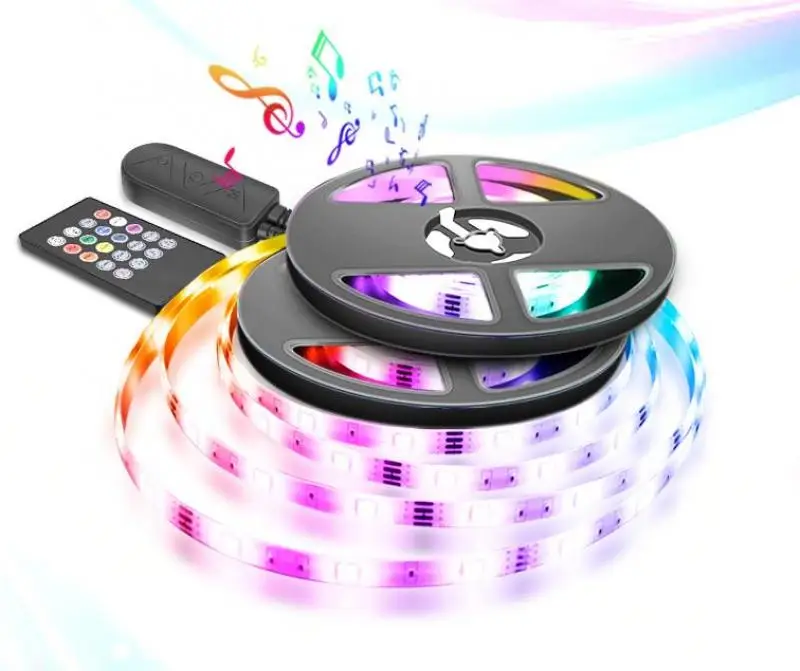 2835 LED Light Strip RGB Lights Music Sync Color Changing Sensitive Built-In Mic App IR Bluetooth Controlled Led Strip Light
2835 LED Light Strip RGB Lights Music Sync Color Changing Sensitive Built-In Mic App IR Bluetooth Controlled Led Strip Light