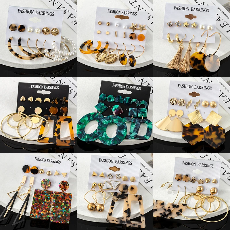 X&P Women's Earrings Set Fashion Geometric Round Earrings For Women Metal Acrylic Earrings 2021 Trend Creative Retro Simplicity
X&P Women's Earrings Set Fashion Geometric Round Earrings For Women Metal Acrylic Earrings 2021 Trend Creative Retro Simplicity