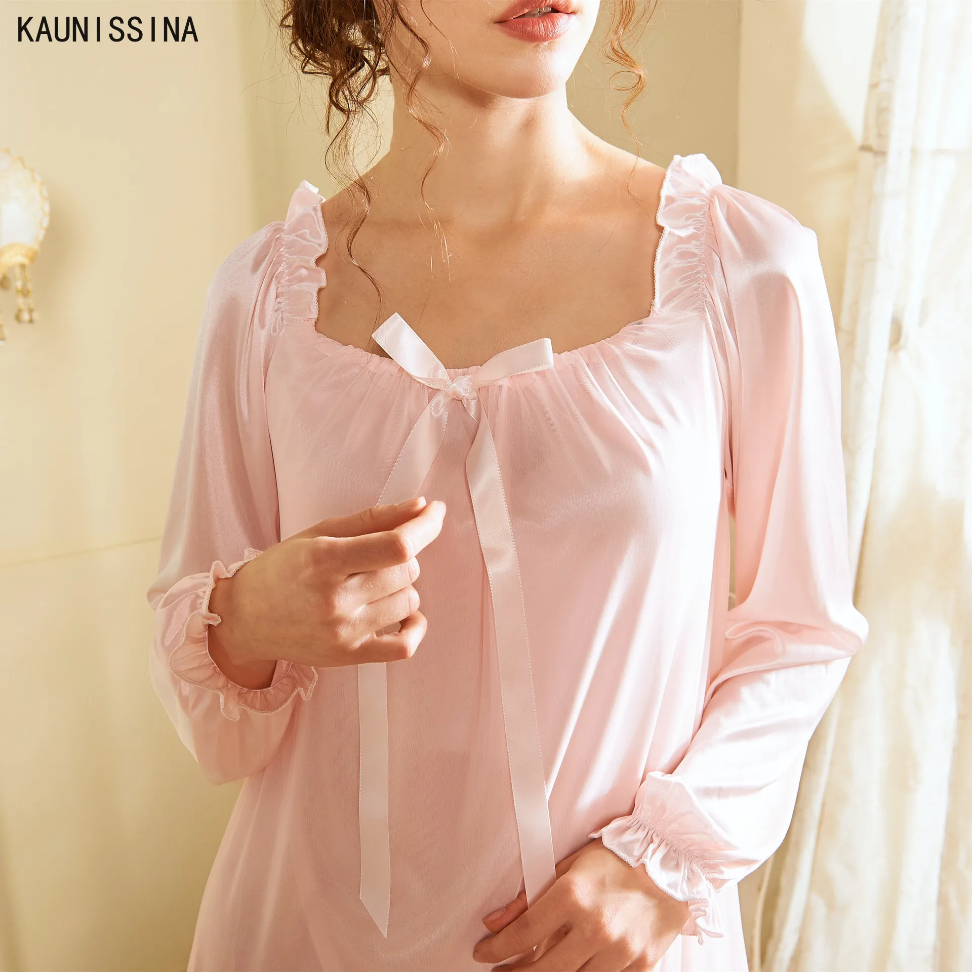Long Nightgown Sexy Sleepwear Women Vintage Square Collar Solid Loose Spring Autumn Female Loungewear Night Dress
Long Nightgown Sexy Sleepwear Women Vintage Square Collar Solid Loose Spring Autumn Female Loungewear Night Dress