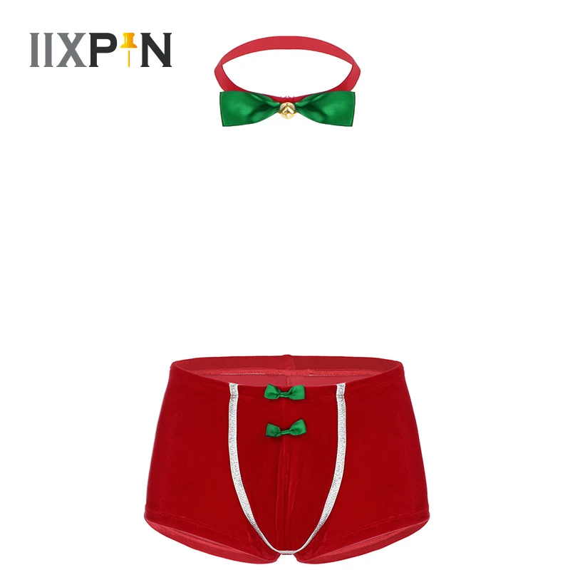 Mens Underwear Boxer Shorts Underwear With Bowtie Christmas Fancy Cosplay Costume Soft Velvet Bulge Pouch Boxershorts Underwear
Mens Underwear Boxer Shorts Underwear With Bowtie Christmas Fancy Cosplay Costume Soft Velvet Bulge Pouch Boxershorts Underwear