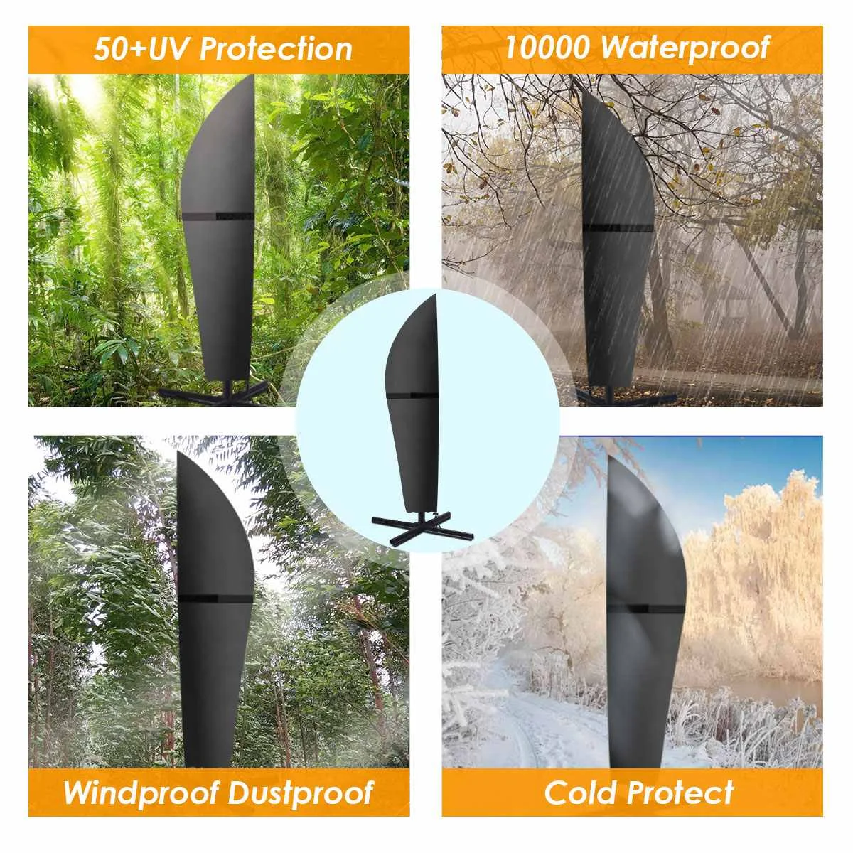 Waterproof Oxford Cloth Sunshade Umbrella Protective Cover Rain Cover Accessories For Garden Cantilever Parasol Umbrellas Case
Waterproof Oxford Cloth Sunshade Umbrella Protective Cover Rain Cover Accessories For Garden Cantilever Parasol Umbrellas Case