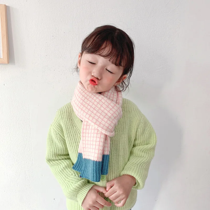New Korean Style Winter Kid Baby Boys Girls Knitted Wool Plaid Scarves Thicken Warm Children Shawl Patchwork Neckerchief
New Korean Style Winter Kid Baby Boys Girls Knitted Wool Plaid Scarves Thicken Warm Children Shawl Patchwork Neckerchief