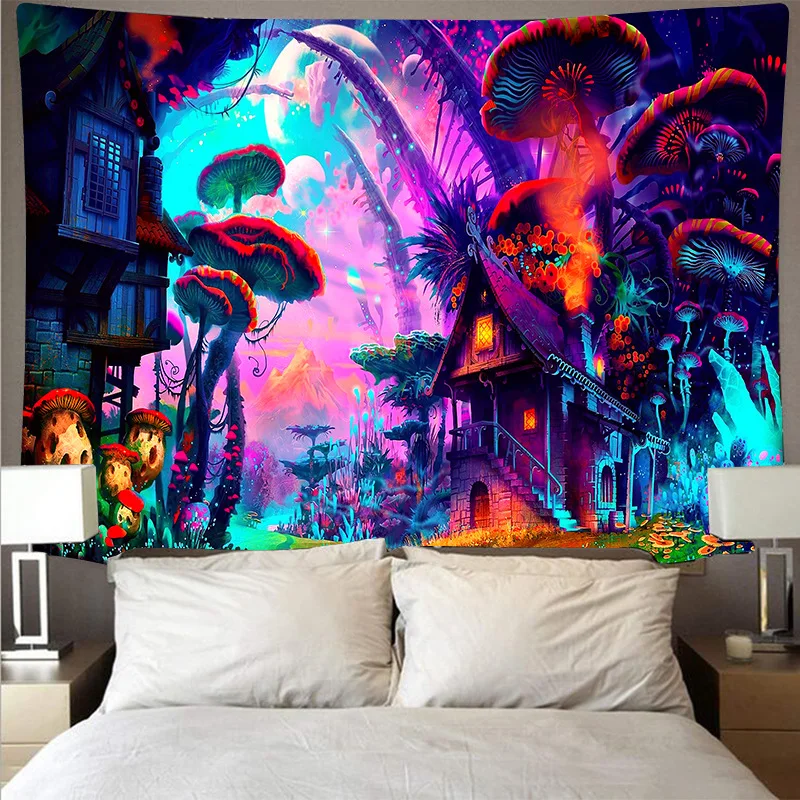 Psychedelic Mushroom Tapestry Illusory Art Hanging Cloth Abstract Background Cloth Home Bedside Decoration Tapestry Room Decor
Psychedelic Mushroom Tapestry Illusory Art Hanging Cloth Abstract Background Cloth Home Bedside Decoration Tapestry Room Decor