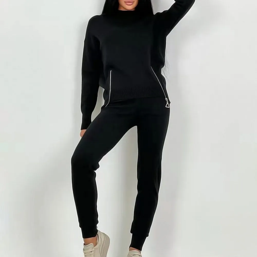 2021 Tracksuits Women Elegant Two-Pieces Suit Sets Female Stylish Solid Color Sweater & Pant Zip Pullover Women Sets Joggers
2021 Tracksuits Women Elegant Two-Pieces Suit Sets Female Stylish Solid Color Sweater & Pant Zip Pullover Women Sets Joggers
