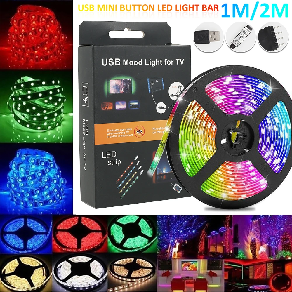 1/2M LED Strip Light USB Powered Rainbow LED Light Strip Waterproof 5050 RGB Color Changing LED Strip TV LED Backlight Light
1/2M LED Strip Light USB Powered Rainbow LED Light Strip Waterproof 5050 RGB Color Changing LED Strip TV LED Backlight Light