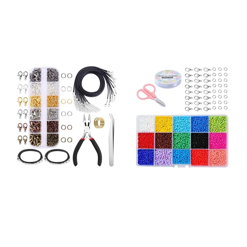 15 Colors Glass Seedbeads Charm Small Crystal Beads 3mm & 12 Grid 12mm Lobster Clasp 5mm Open Loop Closed Loop Jump Ring
15 Colors Glass Seedbeads Charm Small Crystal Beads 3mm & 12 Grid 12mm Lobster Clasp 5mm Open Loop Closed Loop Jump Ring
