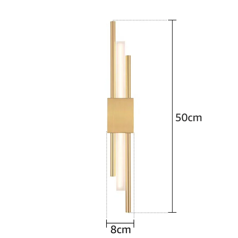 Modern Stylish Black And Bronze Brass Gold 50cm Metal Acrylic Pipe LED Wall Lamp For Living Room Bedroom Hallway Wall Sconce
Modern Stylish Black And Bronze Brass Gold 50cm Metal Acrylic Pipe LED Wall Lamp For Living Room Bedroom Hallway Wall Sconce