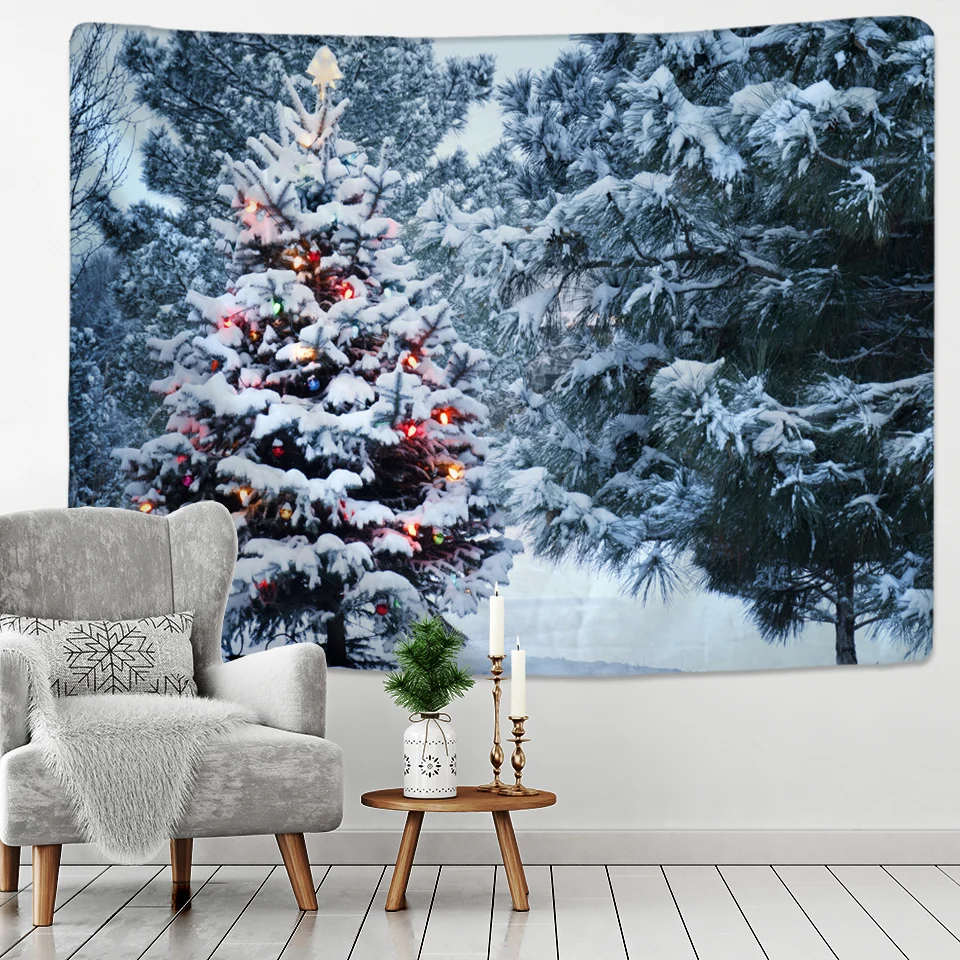 Xmas Tapestry Home Wall Hanging Polyester Snow Scene Christmas Tree Pattern Blanket Home Decoration Gift
Xmas Tapestry Home Wall Hanging Polyester Snow Scene Christmas Tree Pattern Blanket Home Decoration Gift