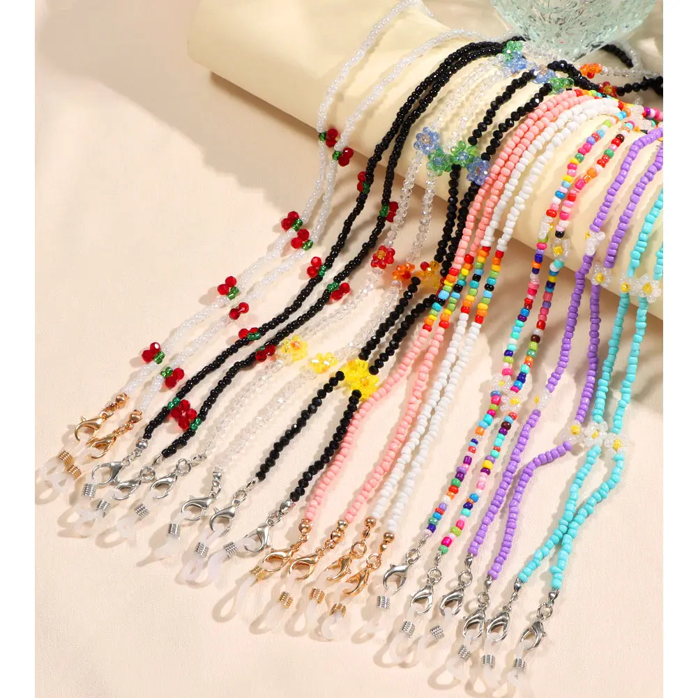 Boho Crystal Cherry Flower Sunglasses Beaded Chain Mask Lanyard Antislip Strap Color Bead Glasses Jewelry Accessories Wholesale
Boho Crystal Cherry Flower Sunglasses Beaded Chain Mask Lanyard Antislip Strap Color Bead Glasses Jewelry Accessories Wholesale
