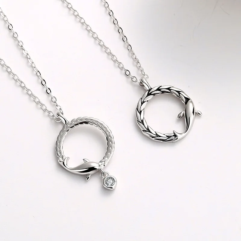 KOFSAC New 925 Sterling Silver Necklaces For Men Women Couple Jewelry Fashion Cute Dolphin Pendant Student Valentine's Day Gifts 
KOFSAC New 925 Sterling Silver Necklaces For Men Women Couple Jewelry Fashion Cute Dolphin Pendant Student Valentine's Day Gifts