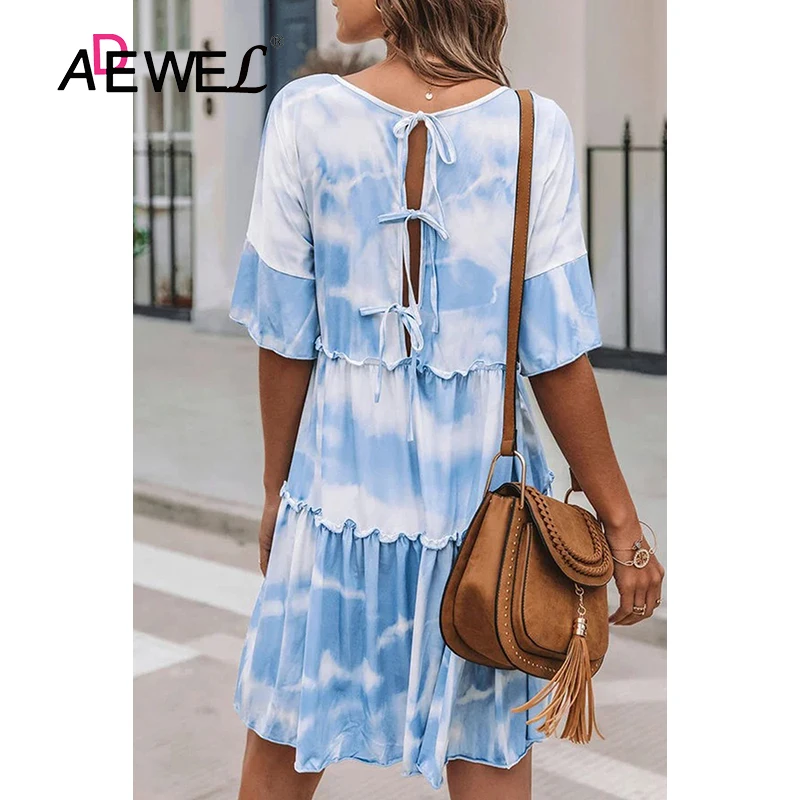 ADEWEL 2020 Sexy White Crew Neck Tie Dye Half Sleeve Dress Vestidos Summer Woman Robe Femme Bodycon Dress Kobieta Sukienka XL
ADEWEL 2020 Sexy White Crew Neck Tie Dye Half Sleeve Dress Vestidos Summer Woman Robe Femme Bodycon Dress Kobieta Sukienka XL