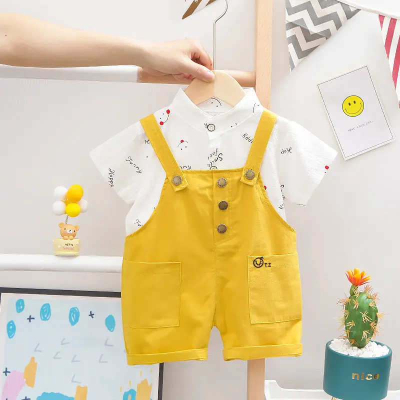 Summer Children Cotton Clothes Baby Boys Full Printed Blouses Overall Bib Shorts 2Pcs/Sets Infant Kids Fashion Toddler Tracksuit
Summer Children Cotton Clothes Baby Boys Full Printed Blouses Overall Bib Shorts 2Pcs/Sets Infant Kids Fashion Toddler Tracksuit