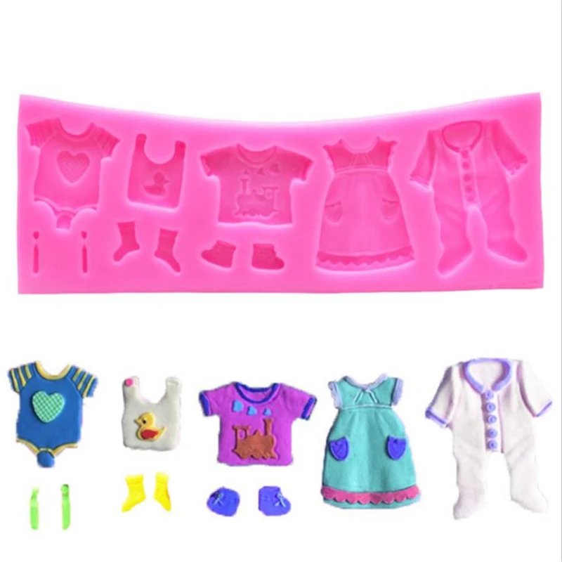 Baby Shoes Fondant Cake Mold Baby Clothes Silicone Mold Chocolate Candy Clay Mold Cake Decoration Tool 
Baby Shoes Fondant Cake Mold Baby Clothes Silicone Mold Chocolate Candy Clay Mold Cake Decoration Tool