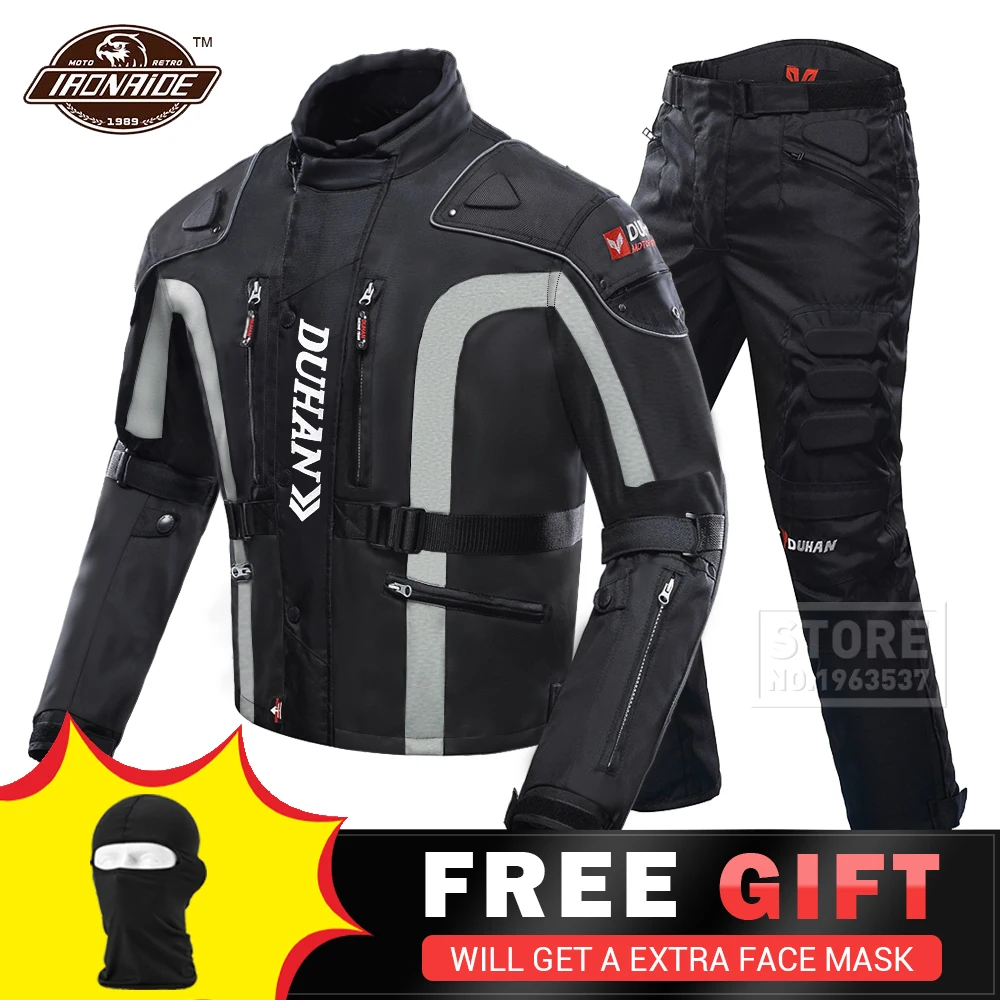 DUHAN Motorcycle Jacket Kits Windproof Protective Gear Jacket + Pants Set Hip Protector Riding Suit Motorcycle Pants Moto Jacket
DUHAN Motorcycle Jacket Kits Windproof Protective Gear Jacket + Pants Set Hip Protector Riding Suit Motorcycle Pants Moto Jacket