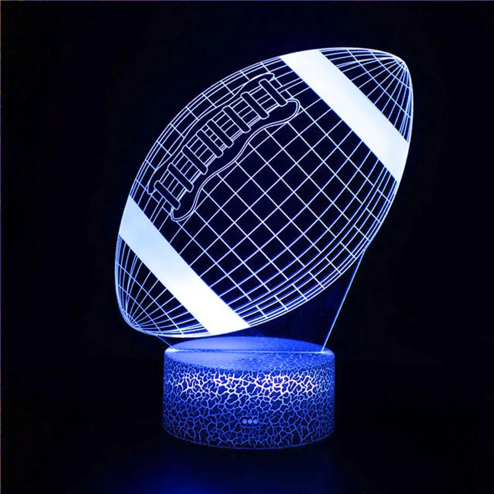 3D night light rugby lights fans gifts prizes three-dimensional touch children's baseball LED desk lights Christmas gifts
3D night light rugby lights fans gifts prizes three-dimensional touch children's baseball LED desk lights Christmas gifts