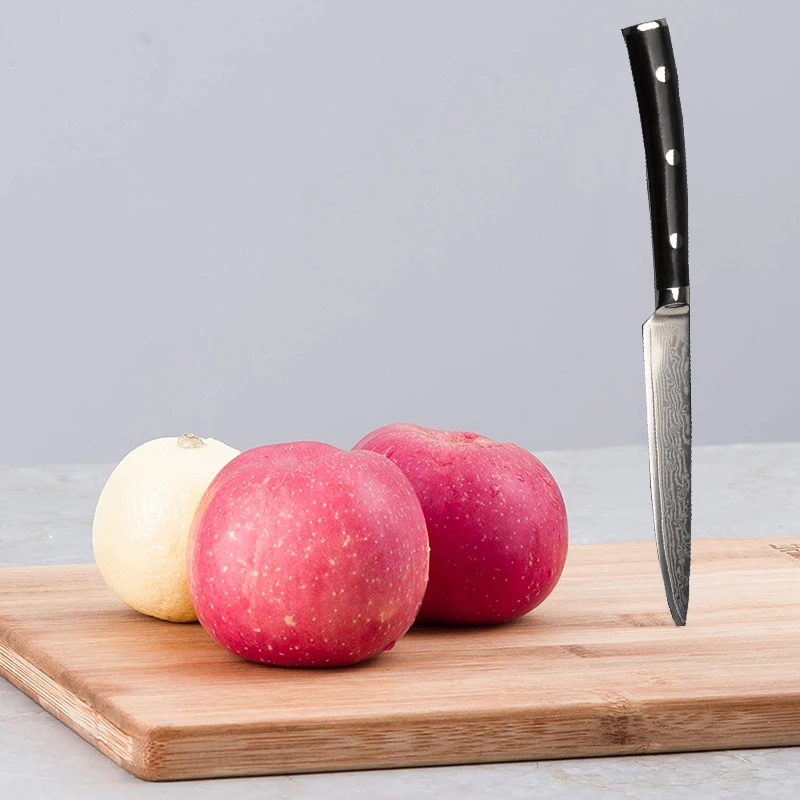 5inch Fruit Paring Kitchen Knife Japanese VG10 Damascus Steel Chef Peeling Utility Knives Cooking Tools with Ebony Handle 24
5inch Fruit Paring Kitchen Knife Japanese VG10 Damascus Steel Chef Peeling Utility Knives Cooking Tools with Ebony Handle 24