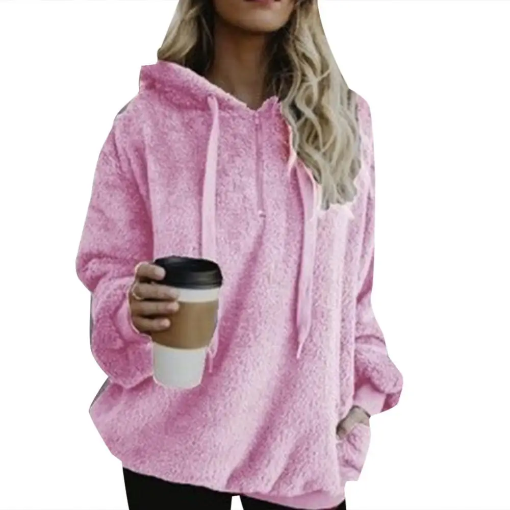 Women Hoodies Winter Solid Color Loose 1/4 Zip Up Fluffy Casual Fashion Hoodies Hooded Pullover Sweatshirt
Women Hoodies Winter Solid Color Loose 1/4 Zip Up Fluffy Casual Fashion Hoodies Hooded Pullover Sweatshirt