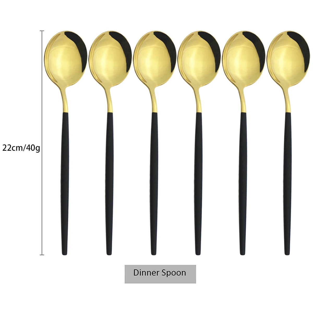 6Pcs/Set Black Gold Dinner Spoon Dinnerware Western Stainless Steel Cutlery Set Coffee Spoons Tableware Kitchen Silverware Set
6Pcs/Set Black Gold Dinner Spoon Dinnerware Western Stainless Steel Cutlery Set Coffee Spoons Tableware Kitchen Silverware Set