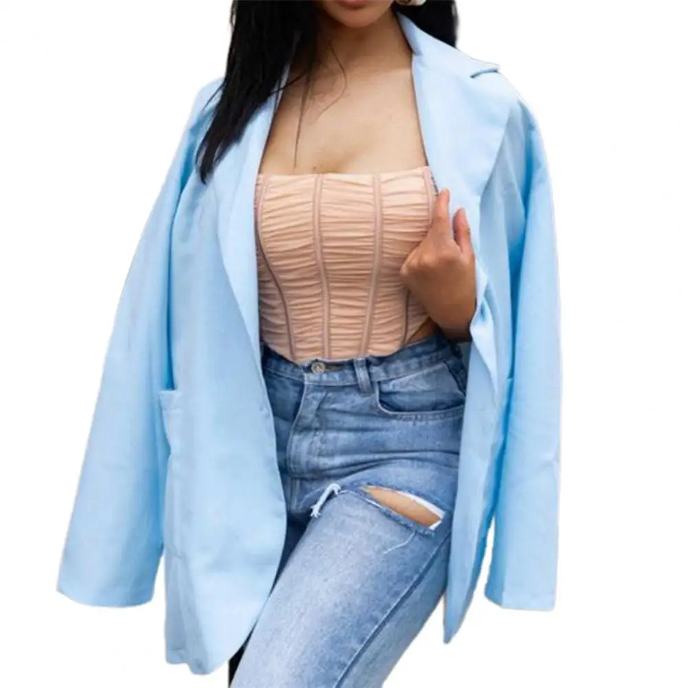 Solid Lady Blazer Long Sleeve Single Button Straight Medium Long Women Blazer for Daily Wear Casual Women's Clothing 2021
Solid Lady Blazer Long Sleeve Single Button Straight Medium Long Women Blazer for Daily Wear Casual Women's Clothing 2021