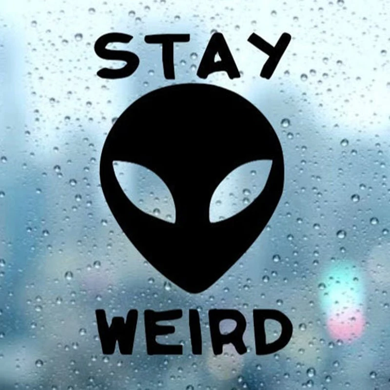 Black/Sliver Stay Weird Alien Vinyl Car Body Decals Window Door Decal Funny Top Quality Rainproof S1347
Black/Sliver Stay Weird Alien Vinyl Car Body Decals Window Door Decal Funny Top Quality Rainproof S1347