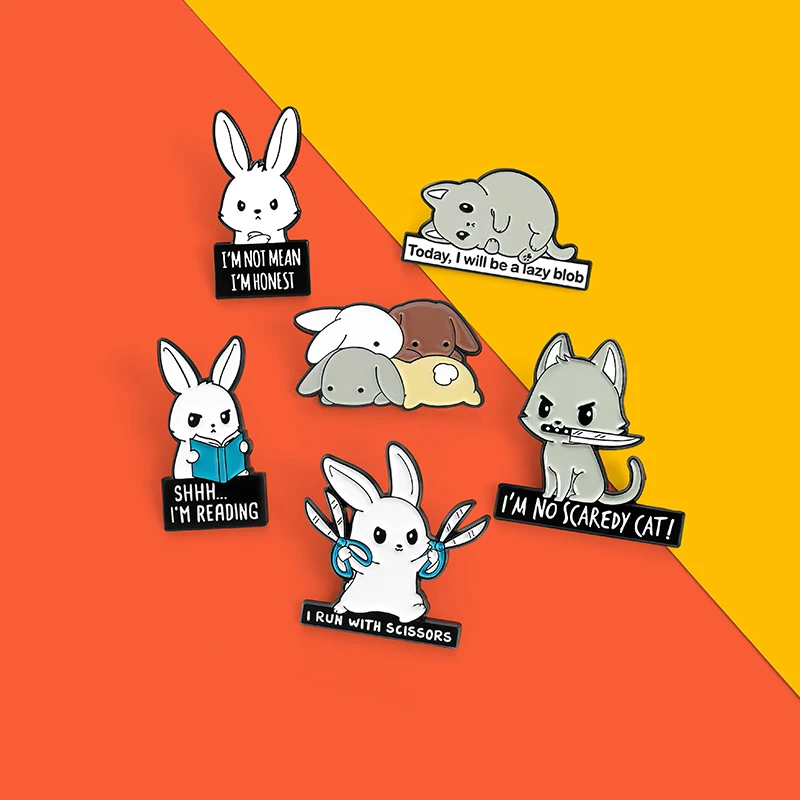 Custom Book Scissors Bunny Cats Enamel Pins Rabbits Collection Brooch Lapel Badge Bag Cartoon Animal Jewelry Gift For Kid Friend
Custom Book Scissors Bunny Cats Enamel Pins Rabbits Collection Brooch Lapel Badge Bag Cartoon Animal Jewelry Gift For Kid Friend