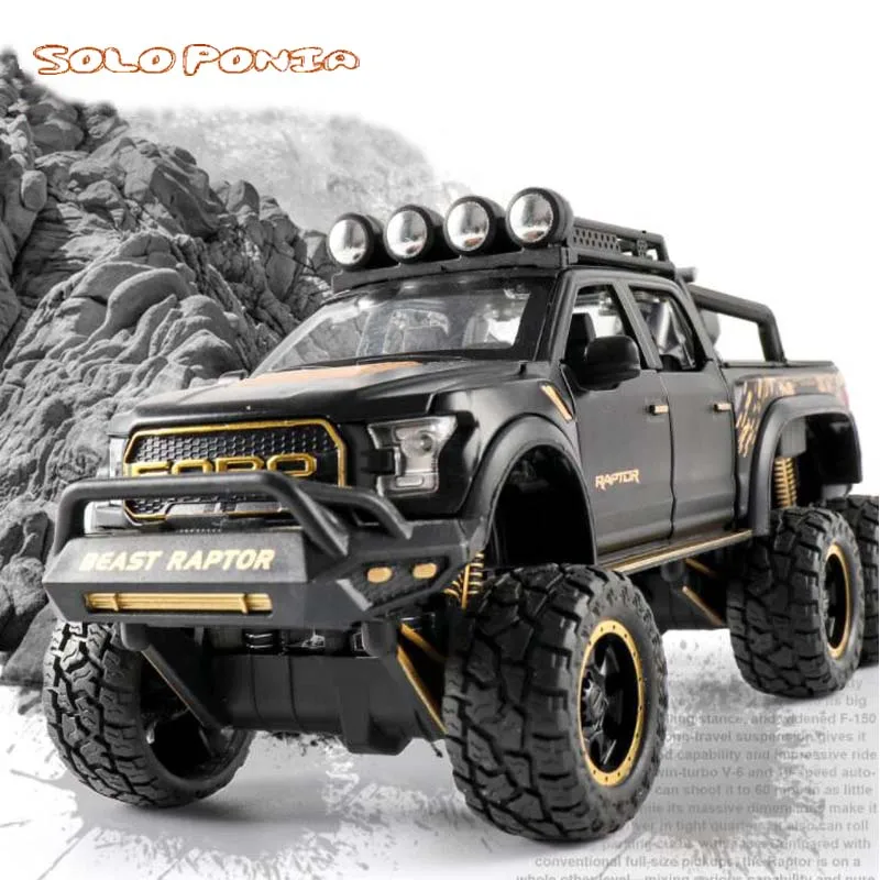 Модель литая автомобиля Ford Raptor F150 с большими колесами, 1:32, со звуком и подсветкой
Модель литая автомобиля Ford Raptor F150 с большими колесами, 1:32, со звуком и подсветкой