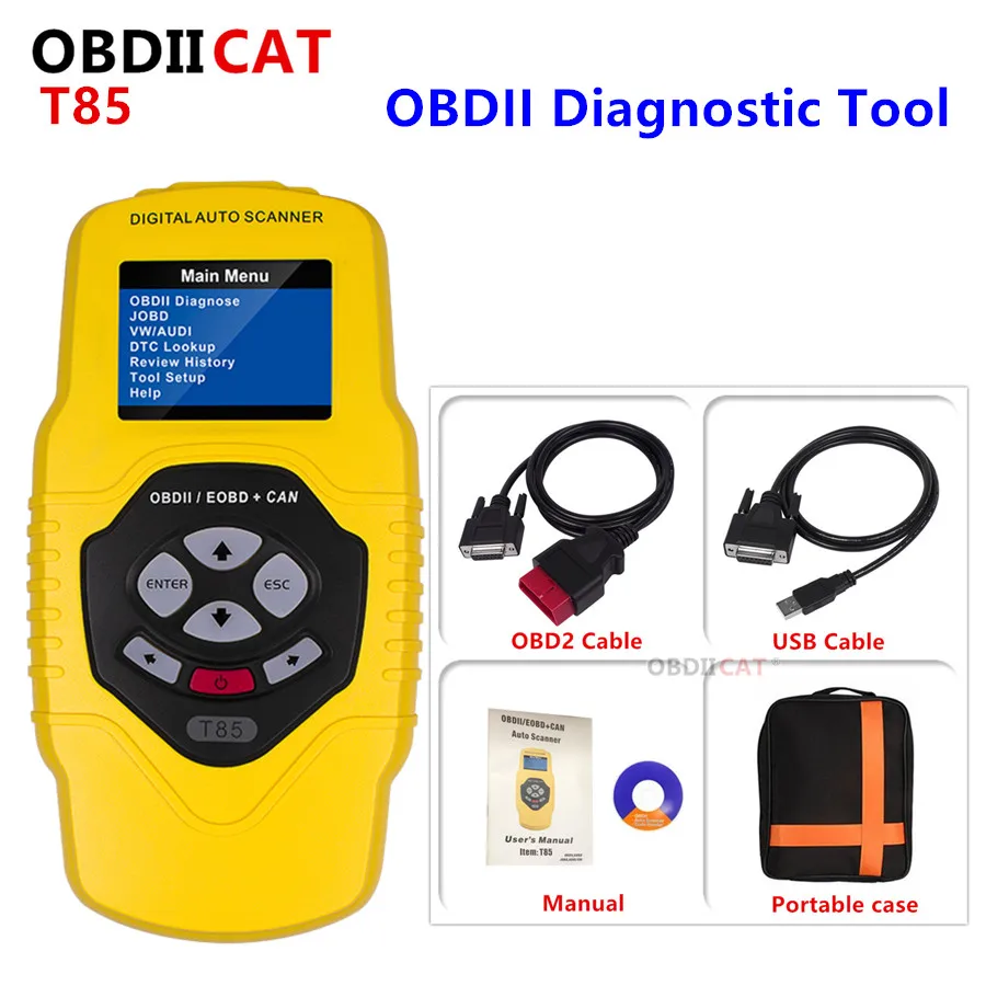 

OBDIICAT High Quality QUICKLYNKS T85 OBD2 Code Reader Work with OBDII/EOBD/JOBD car for V--A--G ((V--W,Au--di,Sk--oda,S--at)