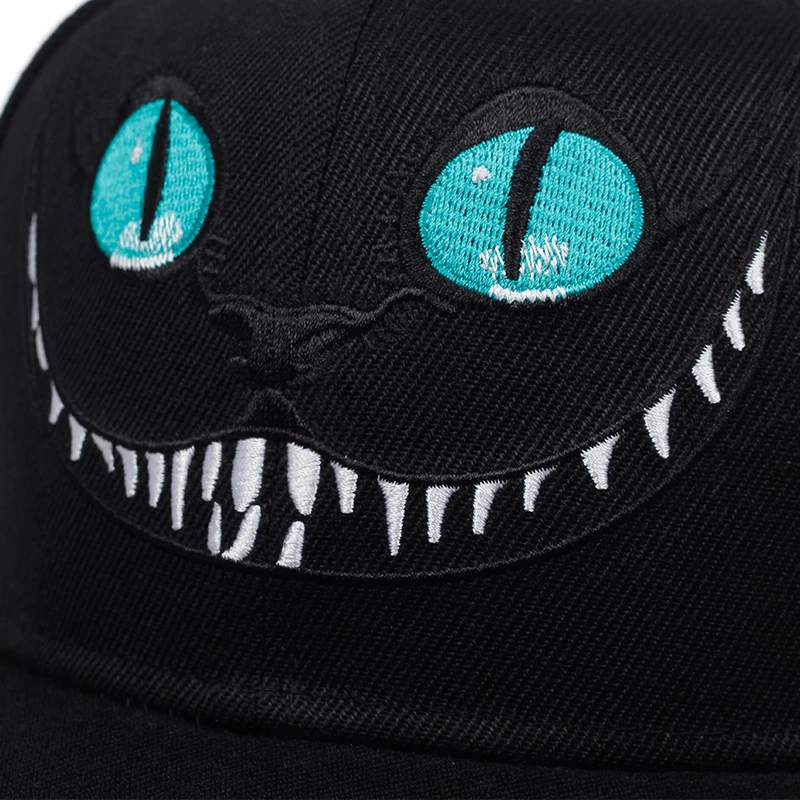 New Cheshire Cat Embroidery Baseball Cap Cute Smiley Snapback Caps Men's and Women's Universal Cotton Hat Adjustable Hip Hop hat
New Cheshire Cat Embroidery Baseball Cap Cute Smiley Snapback Caps Men's and Women's Universal Cotton Hat Adjustable Hip Hop hat