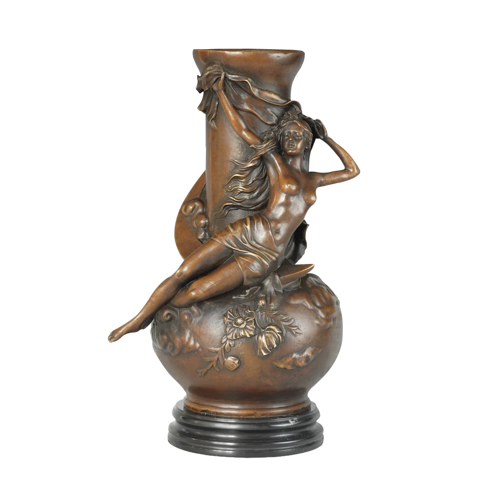 Bronze Flower Young Girl Vase Statue Vintage Sculpture Art Marble Base Classy Living Room Gallery Decor
Bronze Flower Young Girl Vase Statue Vintage Sculpture Art Marble Base Classy Living Room Gallery Decor