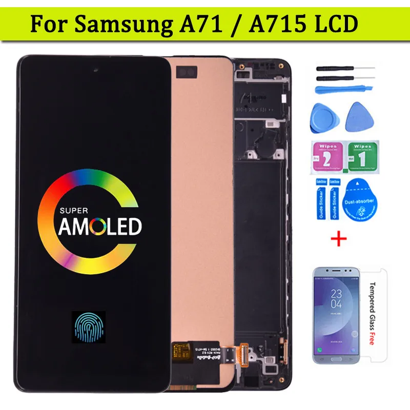 ЖК-дисплей uper Amoled для Samsung Galaxy A71 A715, дисплей с сенсорным экраном и дигитайзером в сборе, SM-A715F/DS, SM-A715F/DSN, ЖК-экран
ЖК-дисплей uper Amoled для Samsung Galaxy A71 A715, дисплей с сенсорным экраном и дигитайзером в сборе, SM-A715F/DS, SM-A715F/DSN, ЖК-экран