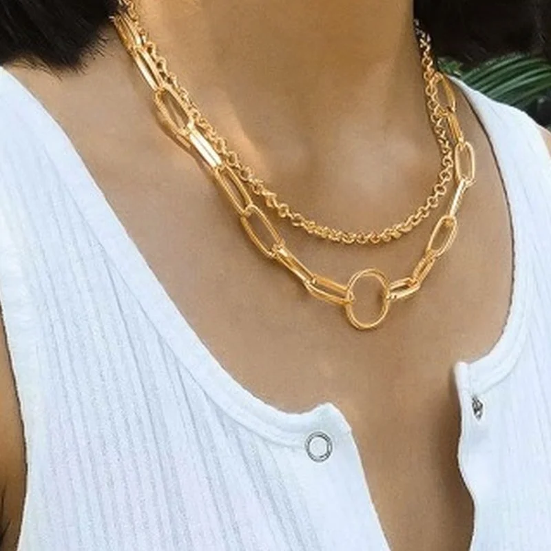 Gold Chain Layered Necklace For Women Fashion Elegant Clavicle Necklace Necklace Wedding Engagement Fashion Jewelry
Gold Chain Layered Necklace For Women Fashion Elegant Clavicle Necklace Necklace Wedding Engagement Fashion Jewelry